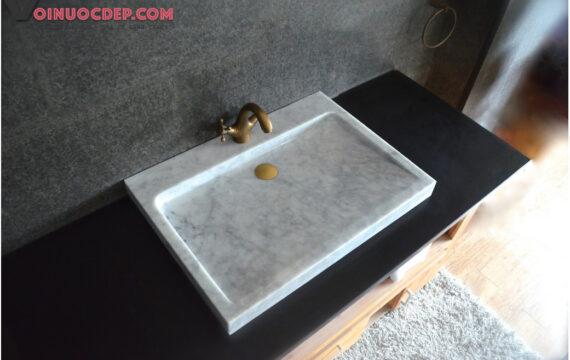 Lavabo tray SAMA đá cẩm thạch trắng – LA 70